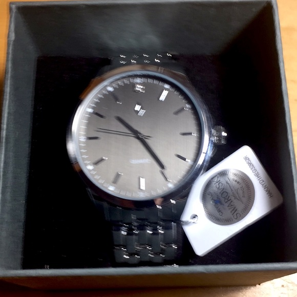 Men’s Silver watch NIC & SYD Swarovski crystal - Picture 1 of 4